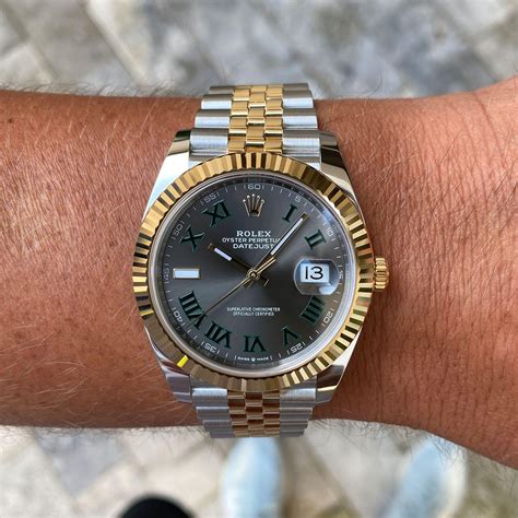 rolex datejust 41 wimbledon two-tone 2020|rolex datejust 41 price.